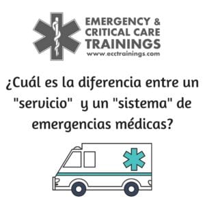 diferencia entre un servicio y un sistema de emergencias méicas