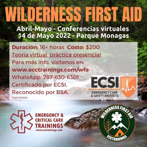 wilderness first aid Puerto Rico ECCtrainings mayo 2022