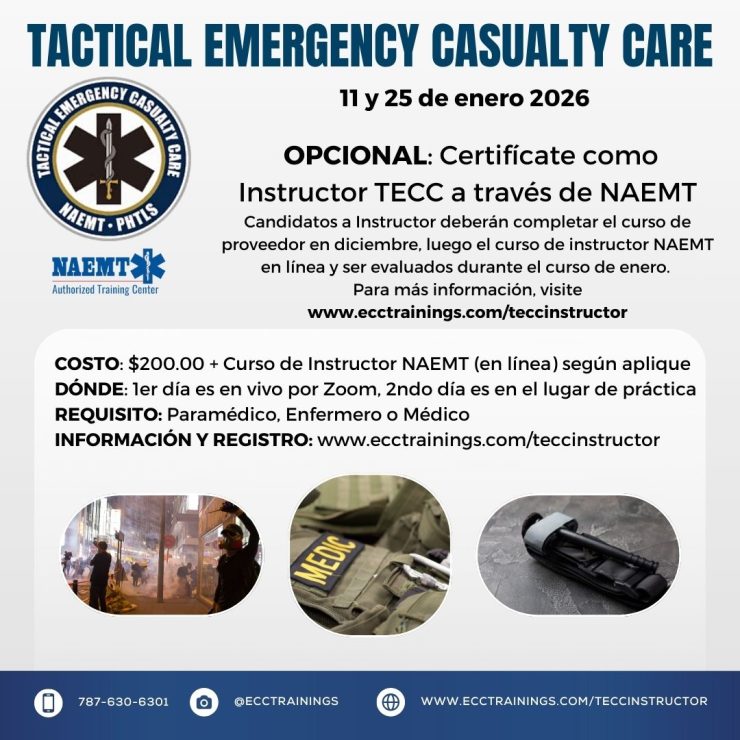 Tactical Emergency Casualty Care 2026 en Puerto Rico