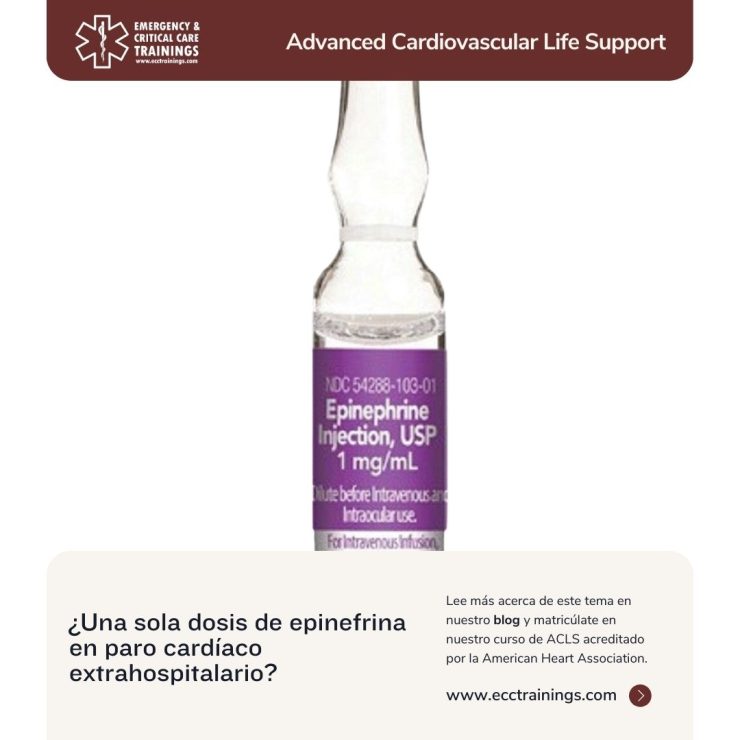 ¿Una sola dosis de epinefrina en paro cardíaco extrahospitalario?
