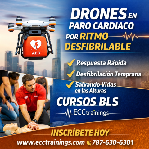 Drones en Paro Cardíaco por Ritmo Desfibrilable