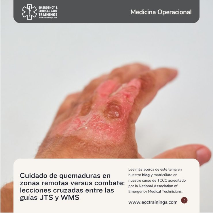 Cuidado de quemaduras en zonas remotas versus combate: lecciones cruzadas entre las guías JTS y WMS