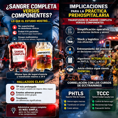 transfusion de sangre completa versus componentes