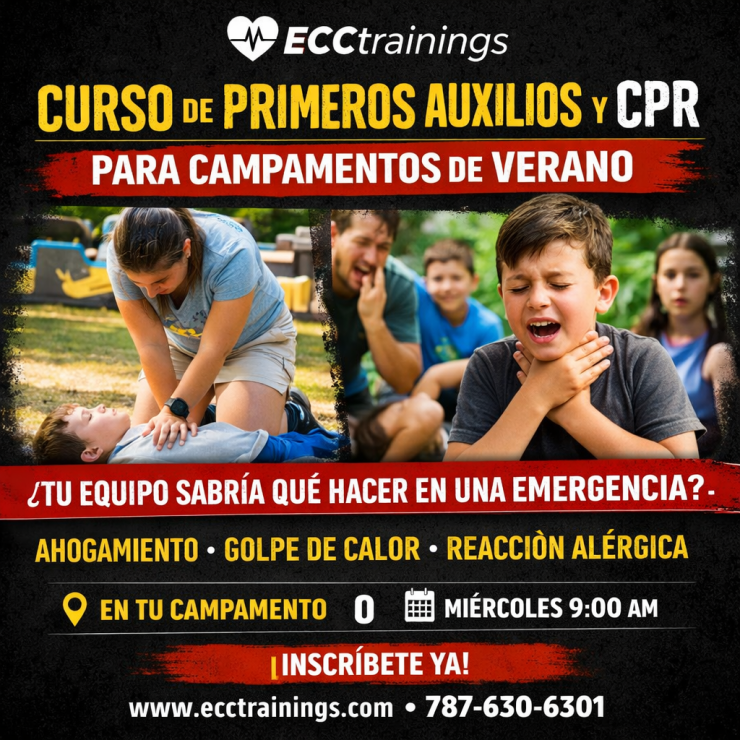 Curso de primeros auxilios y CPR para campamentos de verano