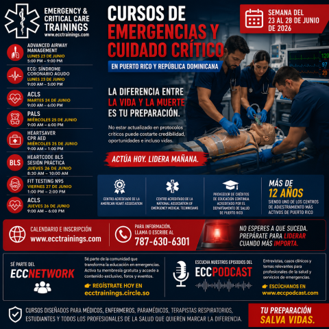 cursos de emergencias y cuidado crítico en Puerto Rico