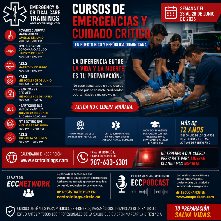 cursos de emergencias y cuidado crítico en Puerto Rico