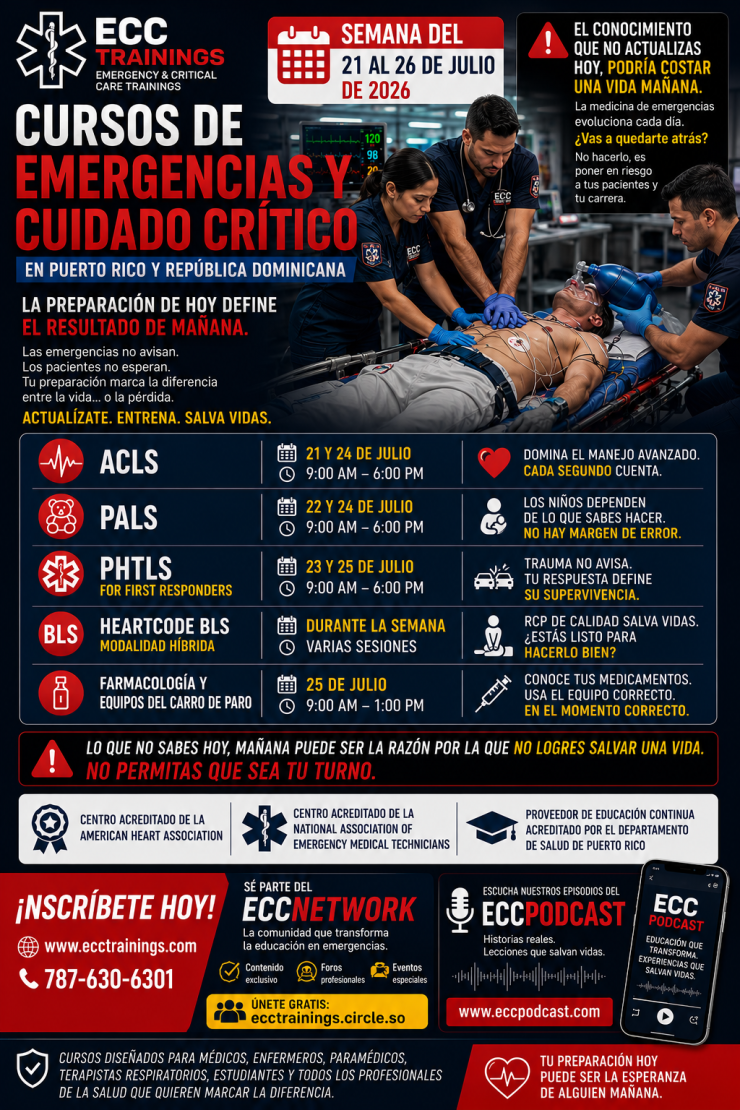 cursos de emergencias y cuidado crítico en Puerto Rico