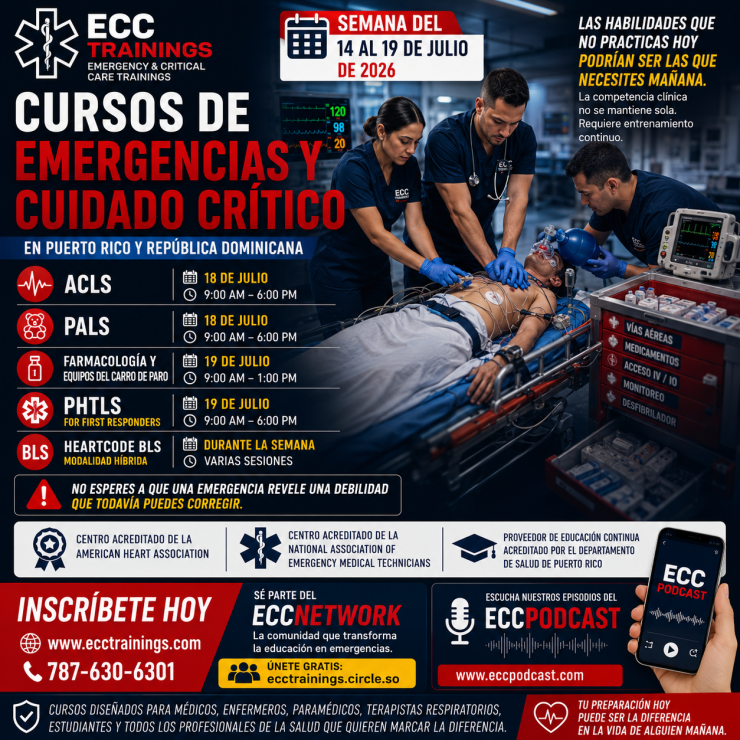cursos de emergencias y cuidado crítico en Puerto Rico