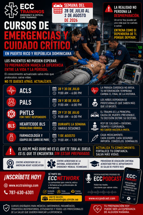 cursos de emergencias y cuidado crítico en Puerto Rico