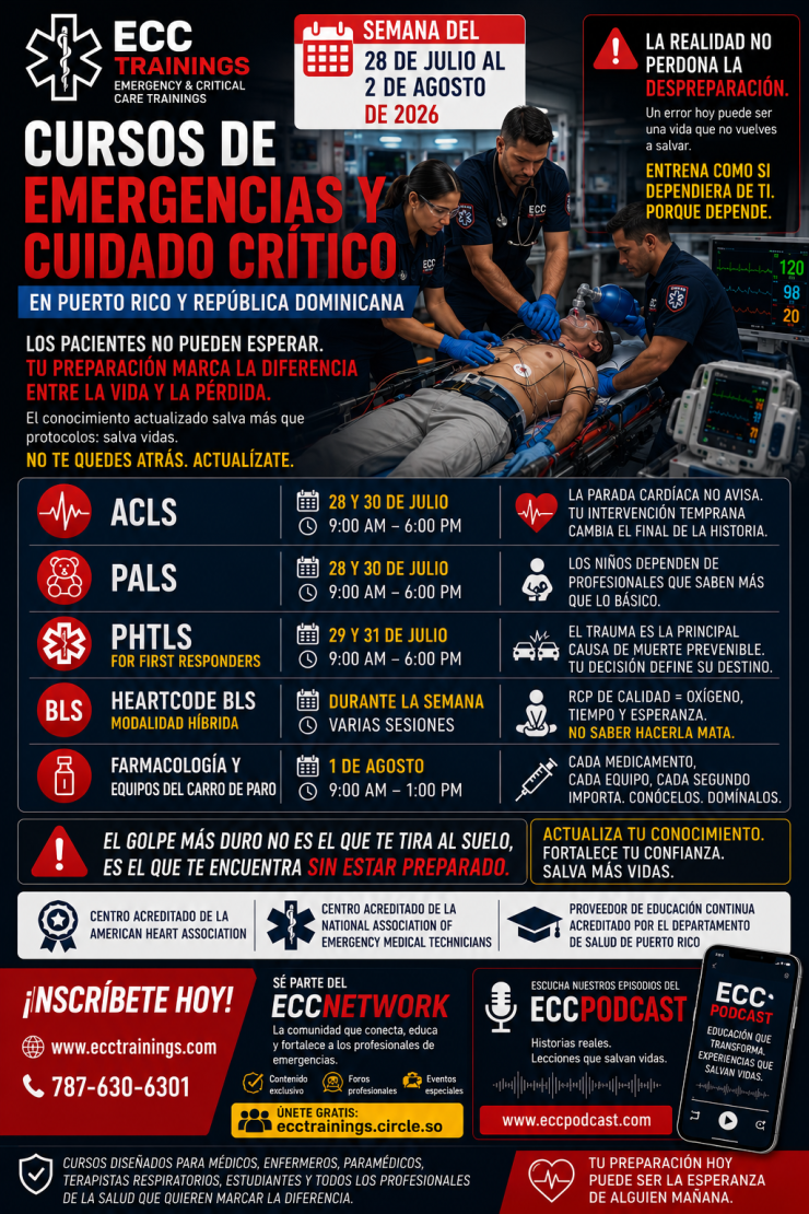 cursos de emergencias y cuidado crítico en Puerto Rico