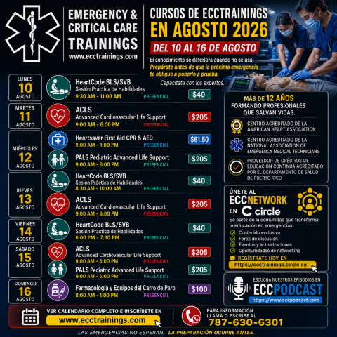 Cursos de ECCtrainings en agosto 2026