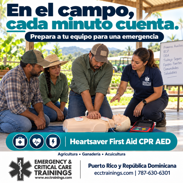 Preparación ante emergencias médicas en la industria agrícola con Heartsaver de ECCtrainings